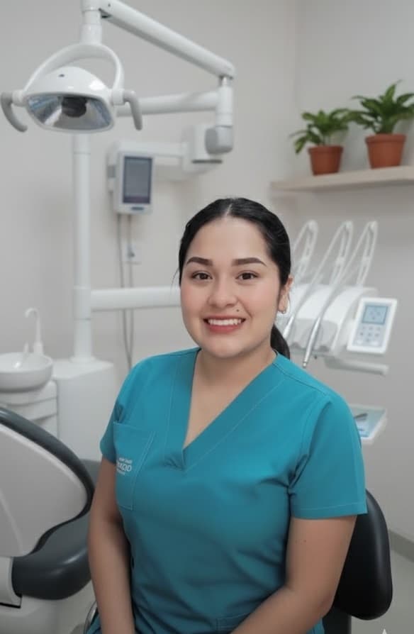 Dra. Mishel Rodriguez en consulta dental